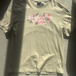 Kids Olive Green Graphic T-Shirt